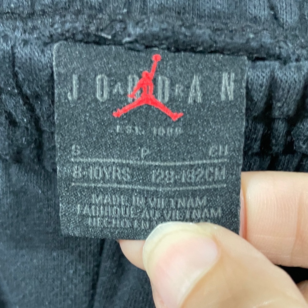 Nike air Jordan Kids Black and White Logo Joggers - Picture 2 of 3